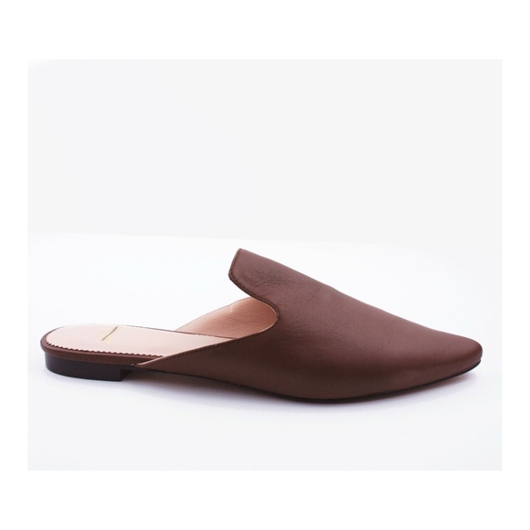New JCREW Pointed Toe Slides in Leather - Picture 2 of 3